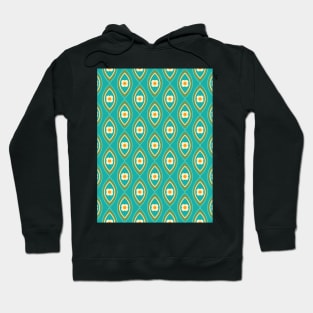 Retro Drop Shapes and Flowers Hoodie